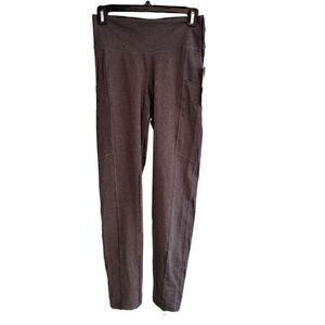 Fabletics Women's M High-Waisted Gray Leggings Side Pockets Activewear